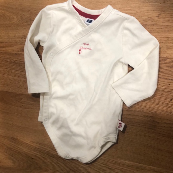 Side snap long sleeve first Christmas onesie - Picture 2 of 5